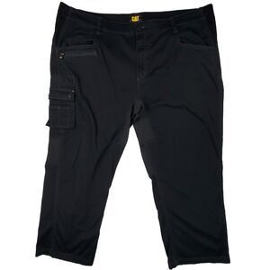 CAT Caterpillar Work Cargo Pants Black Mens 48x30 Heavy Duty Stretch Utility